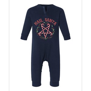 Hail Santa Christmas Krampus Funny Infant Fleece One Piece