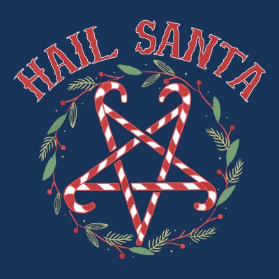 Hail Santa Christmas Krampus Funny T-Shirt