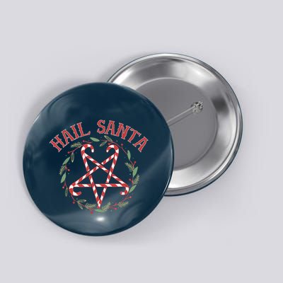 Hail Santa Christmas Krampus Funny Button