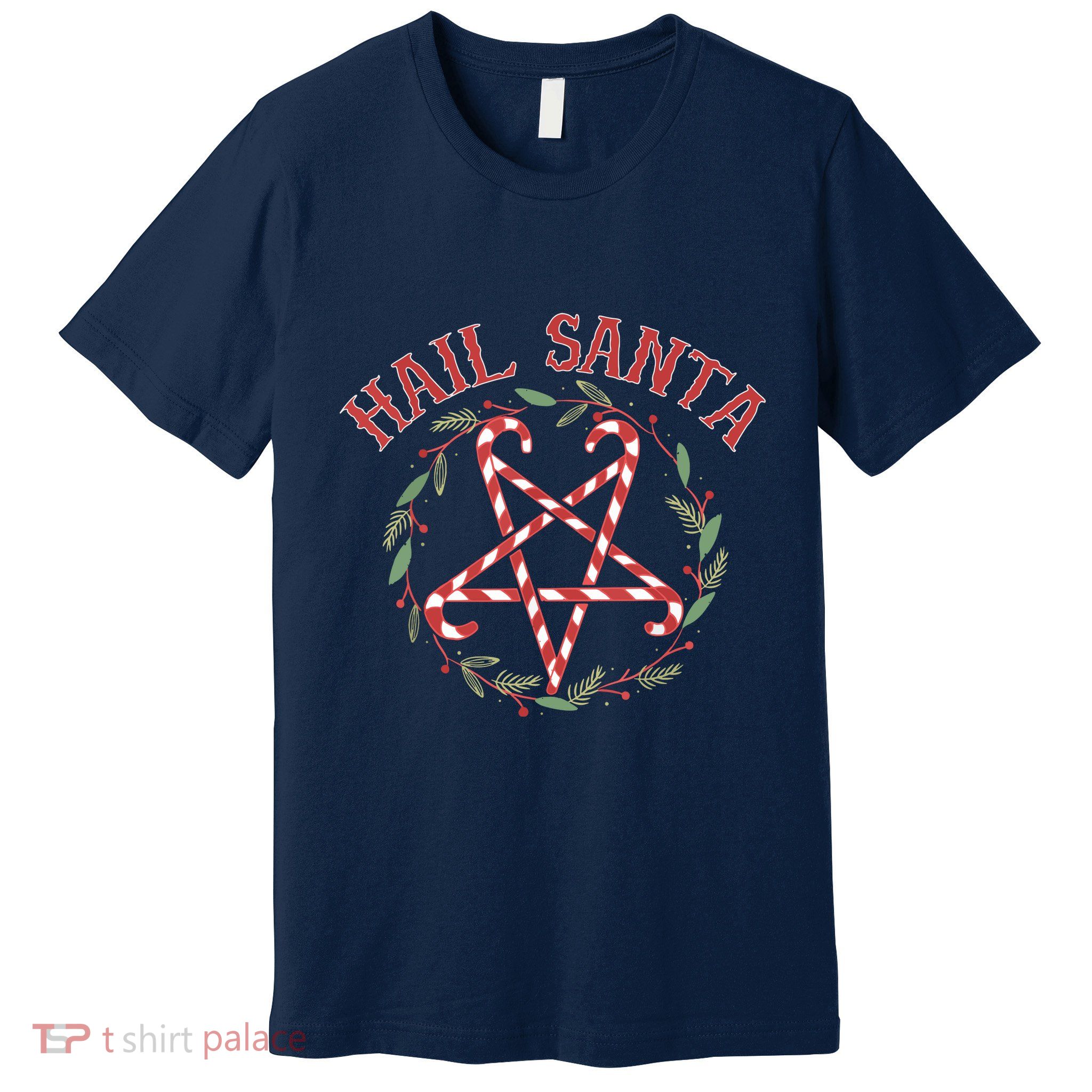 Hail Santa Christmas Krampus Funny Premium T-Shirt