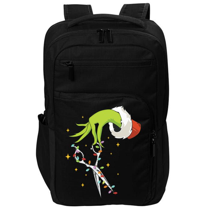 Hair Stylist Christmas Funny Hairdresser Impact Tech Backpack