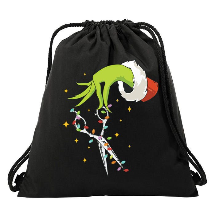 Hair Stylist Christmas Funny Hairdresser Drawstring Bag