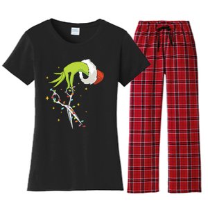 Hair Stylist Christmas Funny Hairdresser Women's Flannel Pajama Set