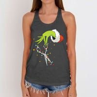 Hair Stylist Christmas Funny Hairdresser Women's Knotted Racerback Tank