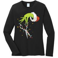 Hair Stylist Christmas Funny Hairdresser Ladies Long Sleeve Shirt