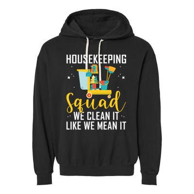 Housekeeping Squad Cleaning Uniforms For Housekeeping Garment-Dyed Fleece Hoodie