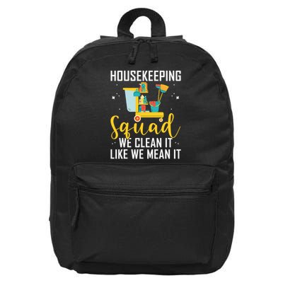 Housekeeping Squad Cleaning Uniforms For Housekeeping 16 in Basic Backpack