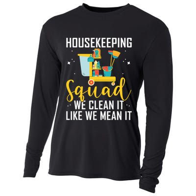 Housekeeping Squad Cleaning Uniforms For Housekeeping Cooling Performance Long Sleeve Crew