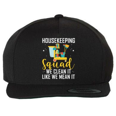 Housekeeping Squad Cleaning Uniforms For Housekeeping Wool Snapback Cap