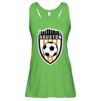 Houston Soccer City Skyline Futbol Club Match Day Fan Ladies Essential Flowy Tank