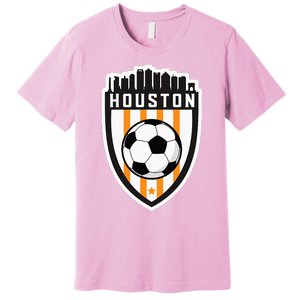 Houston Soccer City Skyline Futbol Club Match Day Fan Premium T-Shirt