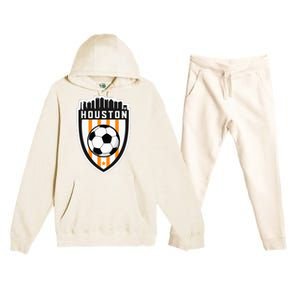 Houston Soccer City Skyline Futbol Club Match Day Fan Premium Hooded Sweatsuit Set