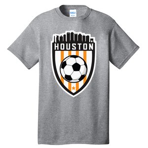 Houston Soccer City Skyline Futbol Club Match Day Fan Tall T-Shirt