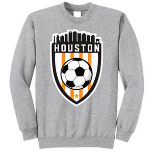 Houston Soccer City Skyline Futbol Club Match Day Fan Tall Sweatshirt