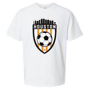 Houston Soccer City Skyline Futbol Club Match Day Fan Sueded Cloud Jersey T-Shirt