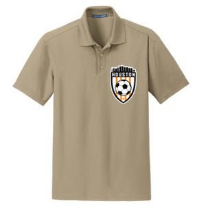 Houston Soccer City Skyline Futbol Club Match Day Fan Dry Zone Grid Polo