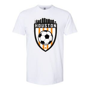 Houston Soccer City Skyline Futbol Club Match Day Fan Softstyle CVC T-Shirt