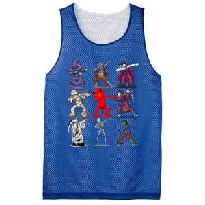 Halloween Scary Dabbing Monsters Skeleton Mummy Dab Costume Cute Gift Mesh Reversible Basketball Jersey Tank