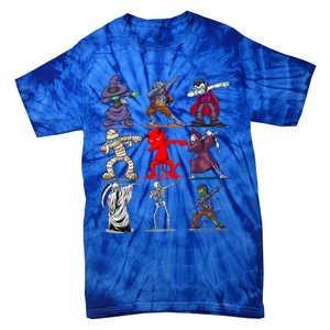 Halloween Scary Dabbing Monsters Skeleton Mummy Dab Costume Cute Gift Tie-Dye T-Shirt