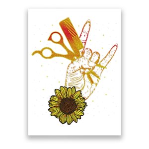 Hairstylist Sunflower Design Hippie Hair Salon Poster