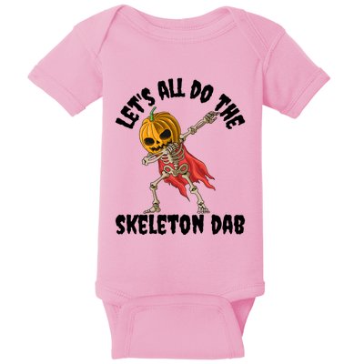 Halloween Skeleton Dabbing Jack O Lantern Dance Pumpkin Dab Gift Baby Bodysuit