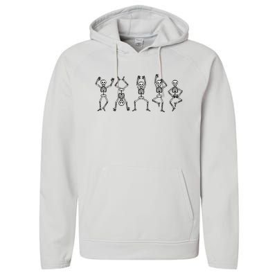 Halloween Skeletons Dancing Funny Costume Performance Fleece Hoodie