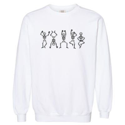 Halloween Skeletons Dancing Funny Costume Garment-Dyed Sweatshirt