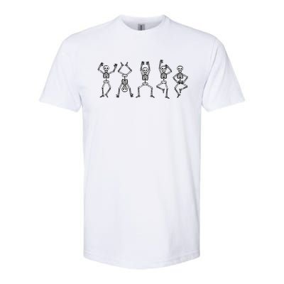 Halloween Skeletons Dancing Funny Costume Softstyle CVC T-Shirt