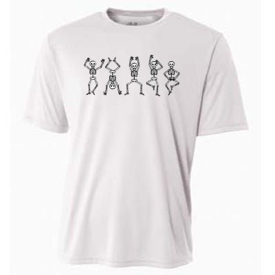 Halloween Skeletons Dancing Funny Costume Cooling Performance Crew T-Shirt