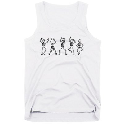 Halloween Skeletons Dancing Funny Costume Tank Top