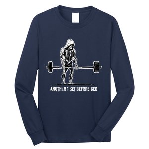 Halloween Skeleton Deadlift Team Healthy Gym Squard Party Long Sleeve Shirt