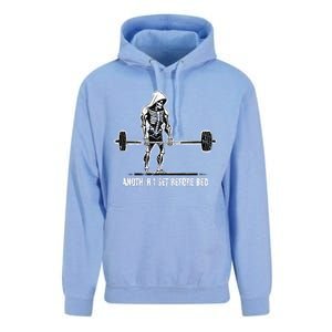 Halloween Skeleton Deadlift Team Healthy Gym Squard Party Unisex Surf Hoodie