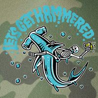 Hammerhead Shark Drinking Pun Let's Get Hammered Party Legacy Tie Dye Trucker Hat
