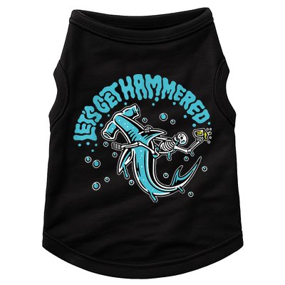 Hammerhead Shark Drinking Pun Let's Get Hammered Party Doggie Tank