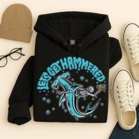 Hammerhead Shark Drinking Pun Let's Get Hammered Party Hoodie