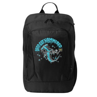 Hammerhead Shark Drinking Pun Let's Get Hammered Party City Backpack