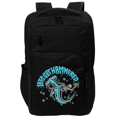 Hammerhead Shark Drinking Pun Let's Get Hammered Party Impact Tech Backpack