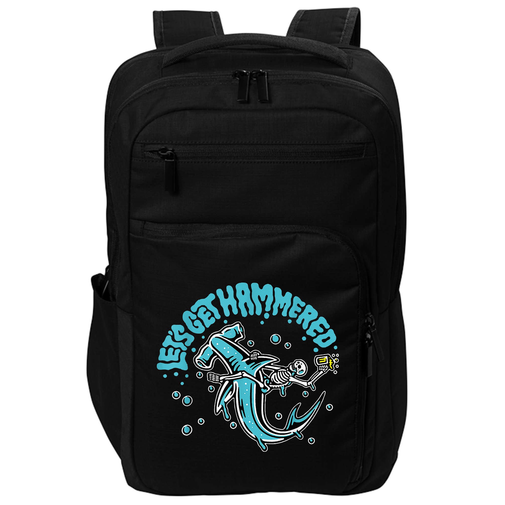 Hammerhead Shark Drinking Pun Let's Get Hammered Party Impact Tech Backpack