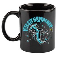 Hammerhead Shark Drinking Pun Let's Get Hammered Party 11oz C Handle Ceramic Mug
