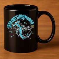 Hammerhead Shark Drinking Pun Let's Get Hammered Party 11oz C Handle Ceramic Mug