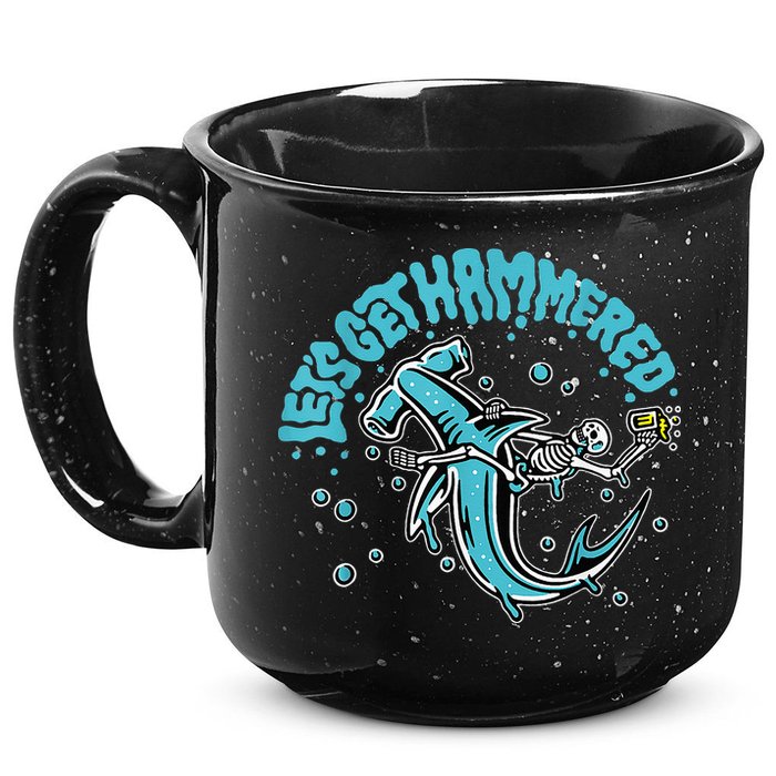 Hammerhead Shark Drinking Pun Let's Get Hammered Party 15oz Campfire Ceramic Mug