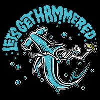 Hammerhead Shark Drinking Pun Let's Get Hammered Party 16 in Basic Backpack
