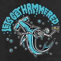 Hammerhead Shark Drinking Pun Let's Get Hammered Party Trucker Hat