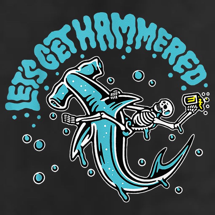 Hammerhead Shark Drinking Pun Let's Get Hammered Party Trucker Hat