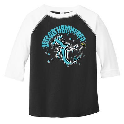 Hammerhead Shark Drinking Pun Let's Get Hammered Party Toddler Fine Jersey T-Shirt