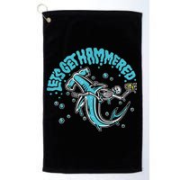 Hammerhead Shark Drinking Pun Let's Get Hammered Party Golf Towel