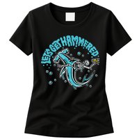 Hammerhead Shark Drinking Pun Let's Get Hammered Party Womens T-Shirt