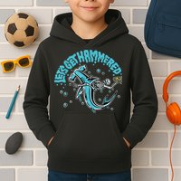 Hammerhead Shark Drinking Pun Let's Get Hammered Party Kids Hoodie