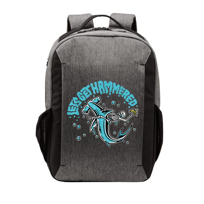 Hammerhead Shark Drinking Pun Let's Get Hammered Party Vector Backpack