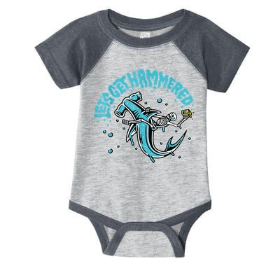 Hammerhead Shark Drinking Pun Let's Get Hammered Party Infant Baby Jersey Bodysuit